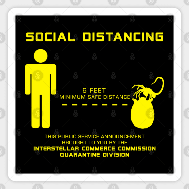 Social Distancing Hugger - yellow Magnet by CCDesign